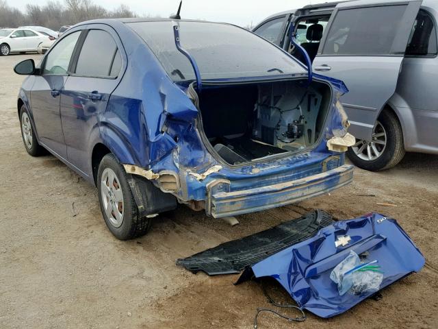 1G1JA5SH4D4159371 - 2013 CHEVROLET SONIC LS 蓝色 照片 3