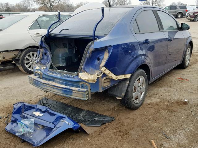 1G1JA5SH4D4159371 - 2013 CHEVROLET SONIC LS 蓝色 照片 4