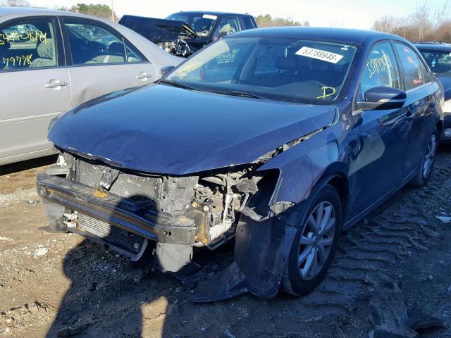 3VWDP7AJ5DM239802 - 2013 VOLKSWAGEN JETTA SE BLUE photo 2