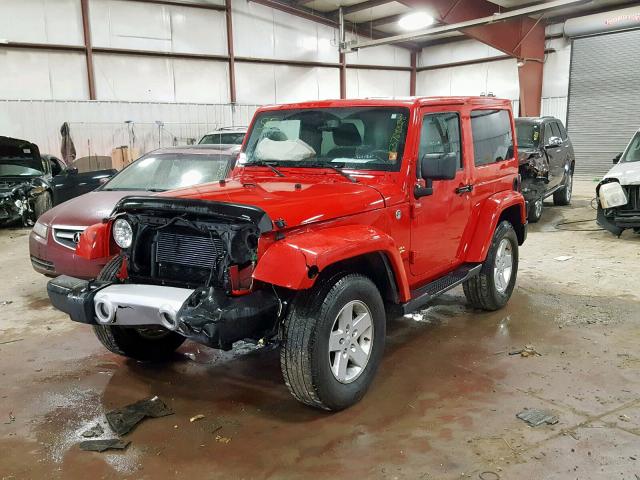 1C4AJWBG5DL691920 - 2013 JEEP WRANGLER S RED photo 2