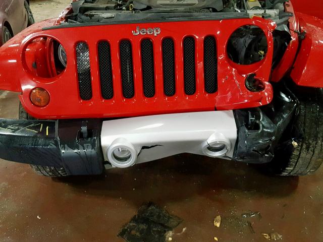 1C4AJWBG5DL691920 - 2013 JEEP WRANGLER S RED photo 9