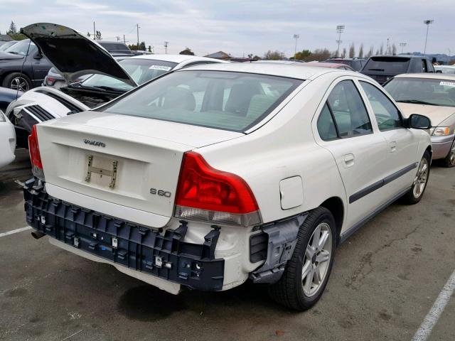 YV1RS61R522092905 - 2002 VOLVO S60 WHITE photo 4