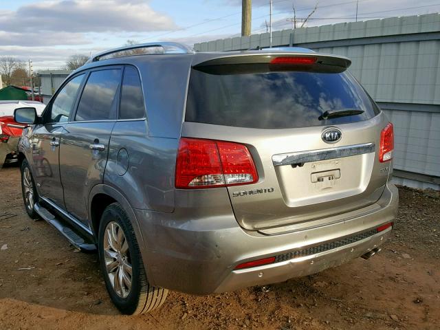 5XYKWDA23CG194813 - 2012 KIA SORENTO SX GRAY photo 3