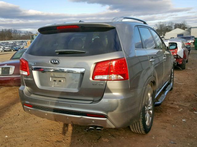 5XYKWDA23CG194813 - 2012 KIA SORENTO SX GRAY photo 4