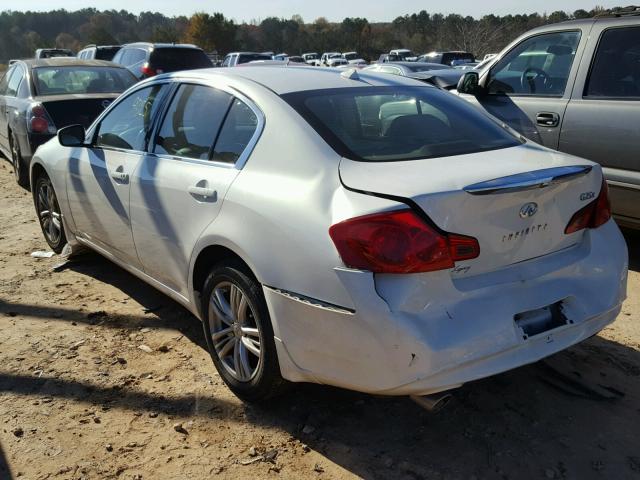 JN1DV6AR0BM650867 - 2011 INFINITI G25 WHITE photo 3