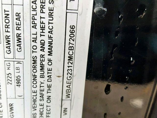 WBAEG2312MCB72066 - 1991 BMW 850 I AUTO BLACK photo 10