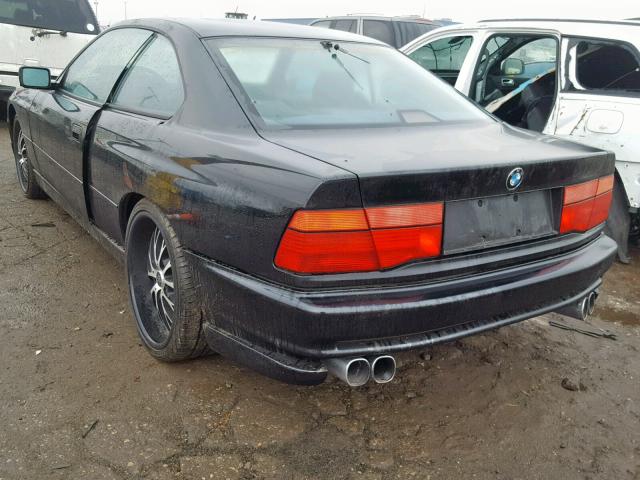 WBAEG2312MCB72066 - 1991 BMW 850 I AUTO BLACK photo 3