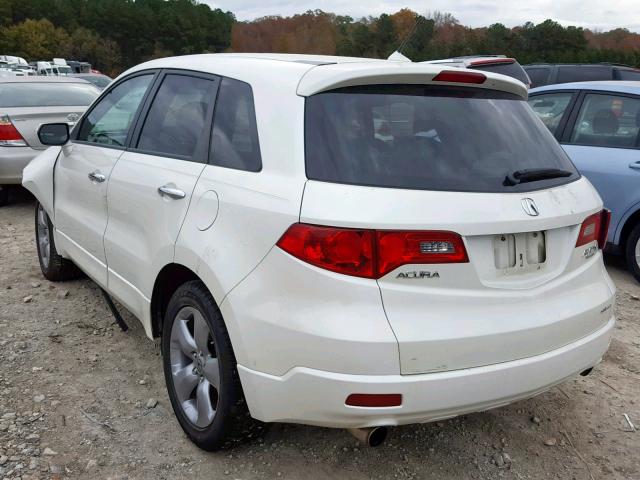 5J8TB18507A000857 - 2007 ACURA RDX TECHNO WHITE photo 3