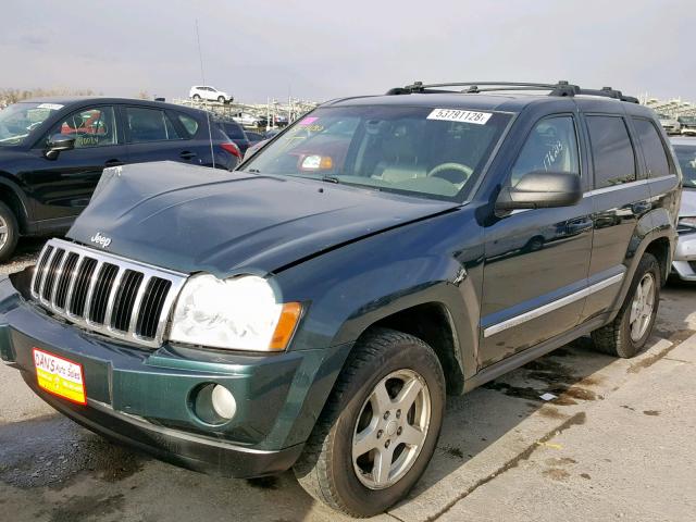 1J8HR582X5C613298 - 2005 JEEP GRAND CHER GREEN photo 2