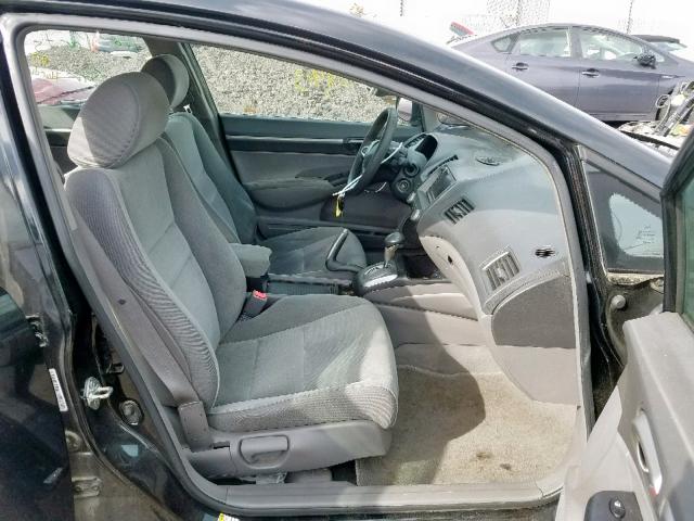 1HGFA16869L020521 - 2009 HONDA CIVIC EX GRAY photo 5