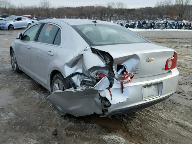 1G1ZH57B794229309 - 2009 CHEVROLET MALIBU 1LT SILVER photo 3