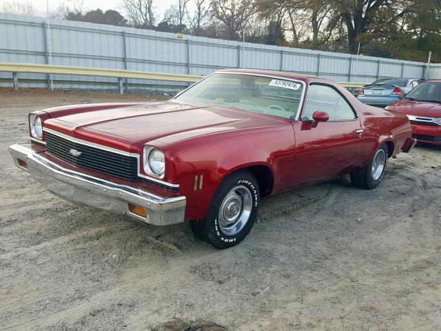 1D80K3B493558 - 1973 CHEVROLET EL CAMINO RED photo 2