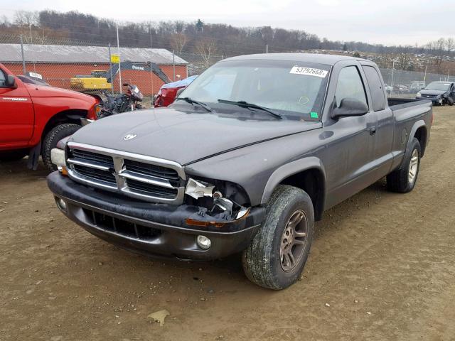 1D7GL32KX4S713106 - 2004 DODGE DAKOTA SPO CHARCOAL photo 2