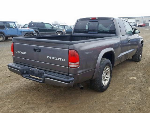 1D7GL32KX4S713106 - 2004 DODGE DAKOTA SPO CHARCOAL photo 4