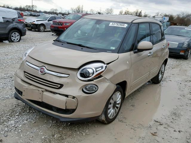 ZFBCFABH3EZ019944 - 2014 FIAT 500L EASY TAN photo 2