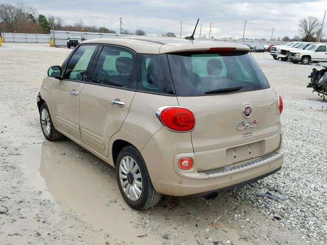 ZFBCFABH3EZ019944 - 2014 FIAT 500L EASY TAN photo 3