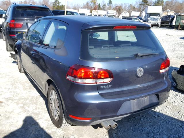 WVWBA7AJ5AW379436 - 2010 VOLKSWAGEN GOLF 蓝色 照片 3