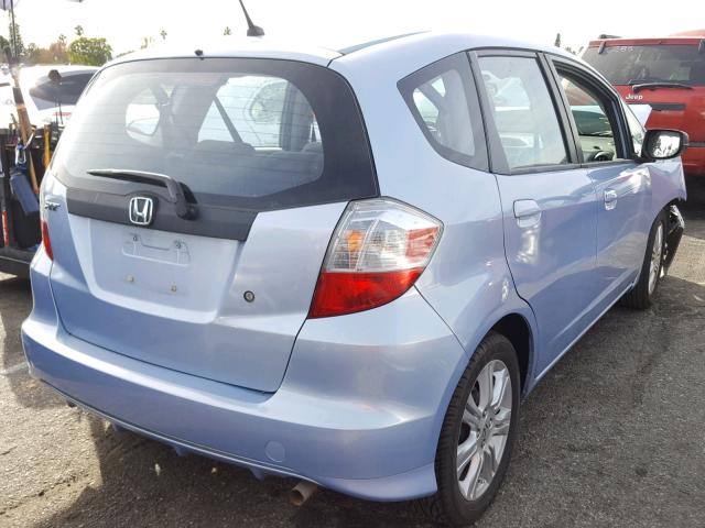 JHMGE8H21AC012290 - 2010 HONDA FIT BLUE photo 4