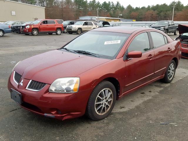 4A3AB46S74E114792 - 2004 MITSUBISHI GALANT LS RED photo 2