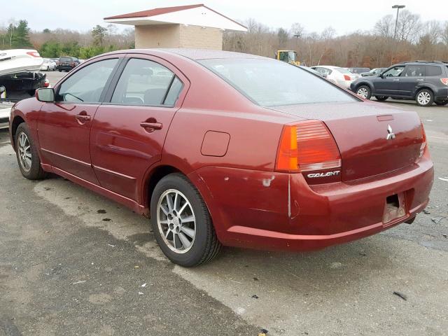 4A3AB46S74E114792 - 2004 MITSUBISHI GALANT LS RED photo 3