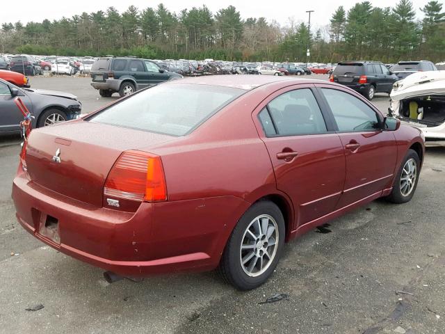 4A3AB46S74E114792 - 2004 MITSUBISHI GALANT LS RED photo 4