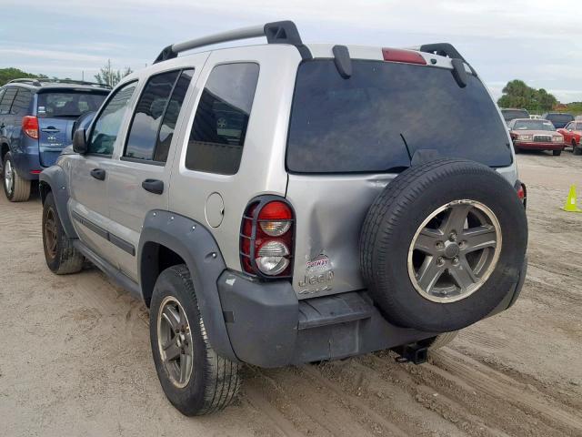 1J4GL38KX5W501599 - 2005 JEEP LIBERTY RE GRAY photo 3