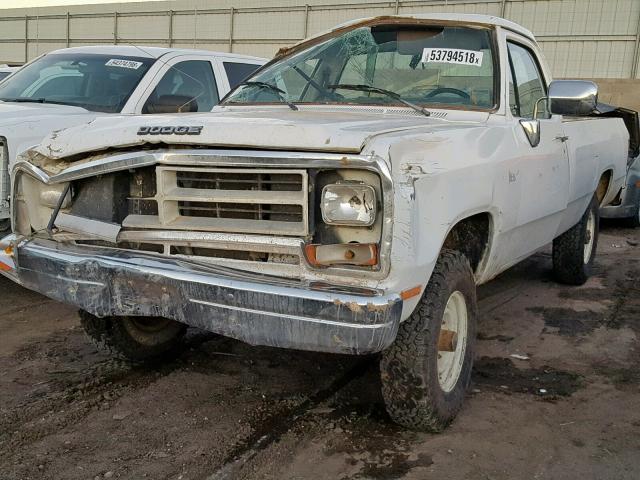 1B7JM26Z1KS059043 - 1989 DODGE W-SERIES W WHITE photo 2