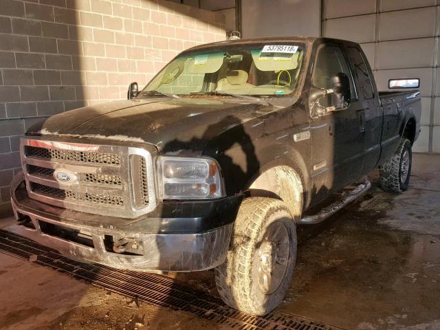 1FTWX31P95EB56261 - 2005 FORD F350 SRW S BLACK photo 2