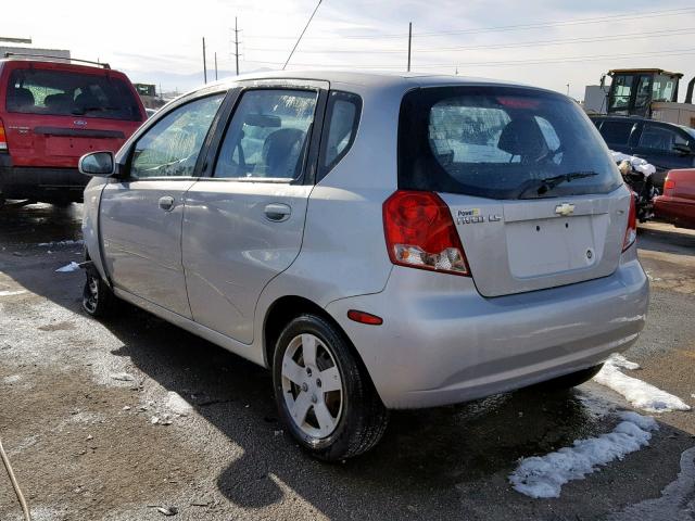 KL1TD66686B648013 - 2006 CHEVROLET AVEO BASE Gümüş foto 3
