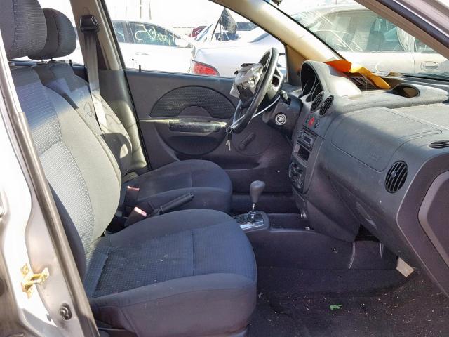 KL1TD66686B648013 - 2006 CHEVROLET AVEO BASE Gümüş foto 5