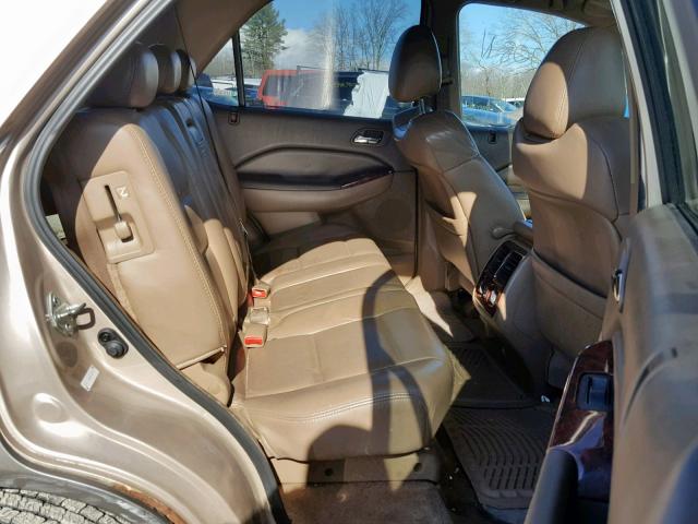 2HNYD18882H544990 - 2002 ACURA MDX TOURIN BEIGE photo 6