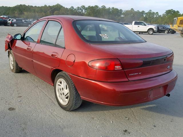 3FAFP13P12R118801 - 2002 FORD ESCORT RED photo 3