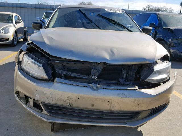 3VW2K7AJ0EM294004 - 2014 VOLKSWAGEN JETTA BASE 棕色 照片 9