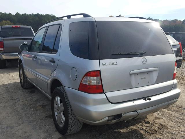 4JGAB57E14A478050 - 2004 MERCEDES-BENZ ML 350 SILVER photo 3