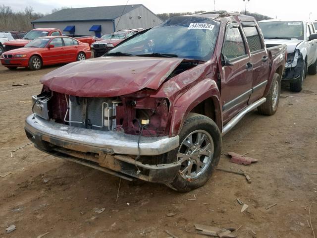 1GTDS13E378169935 - 2007 GMC CANYON BURGUNDY photo 2