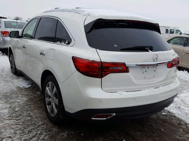 5FRYD4H88EB021226 - 2014 ACURA MDX ADVANC WHITE photo 3