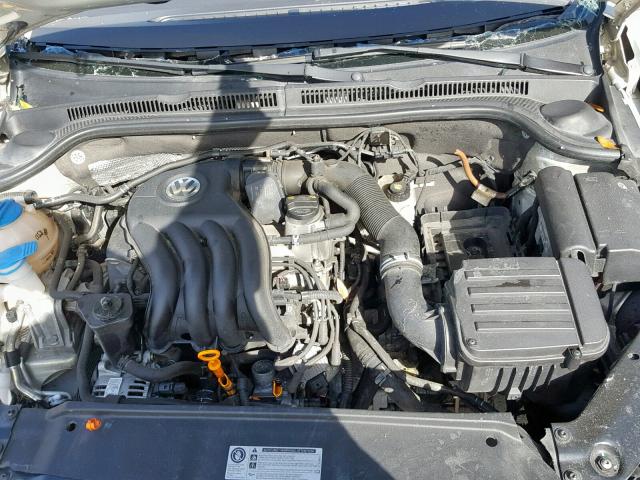 3VW2K7AJ7BM382365 - 2011 VOLKSWAGEN JETTA BASE Արծաթագույն լուսանկար 7