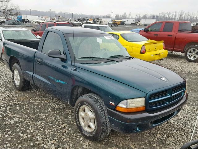 1B7FL26X7WS677125 - 1998 DODGE DAKOTA GREEN photo 1