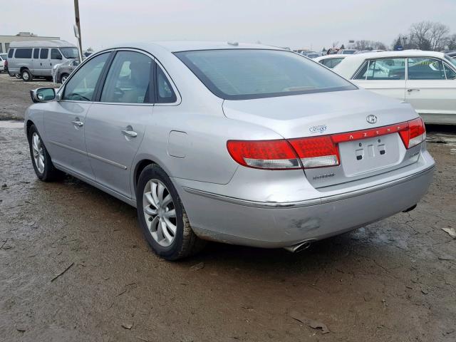 KMHFC46FX7A218306 - 2007 HYUNDAI AZERA SE SILVER photo 3