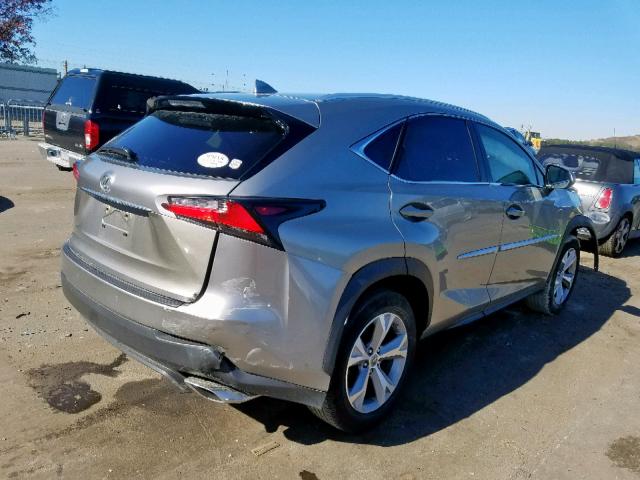 JTJBARBZ4H2126249 - 2017 LEXUS NX 200T BA SILVER photo 4