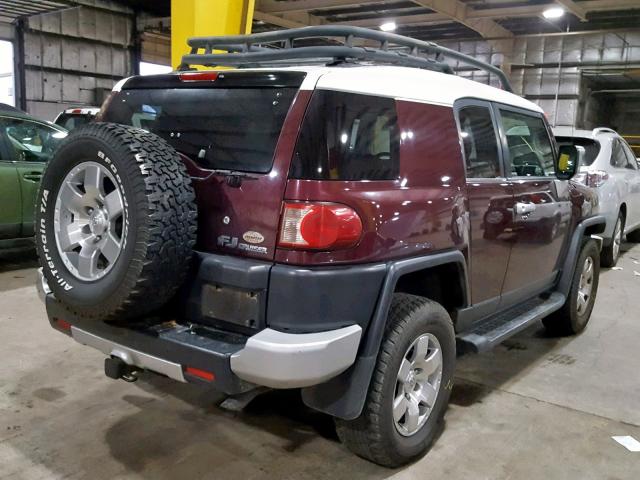 JTEBU11F670032978 - 2007 TOYOTA FJ CRUISER PURPLE photo 4