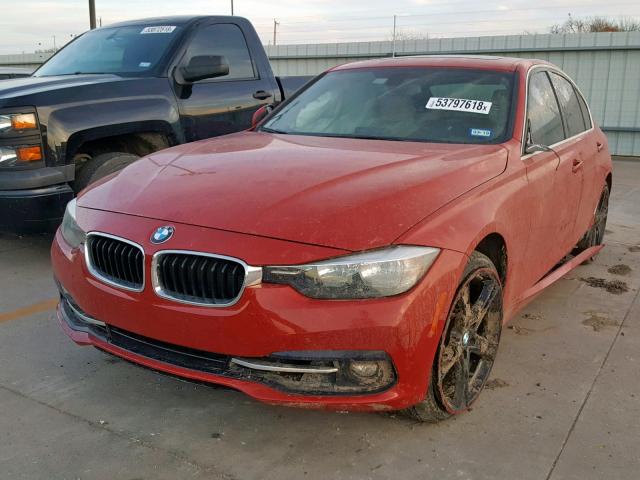 WBA8B9G32HNU52643 - 2017 BMW 330 I RED photo 2