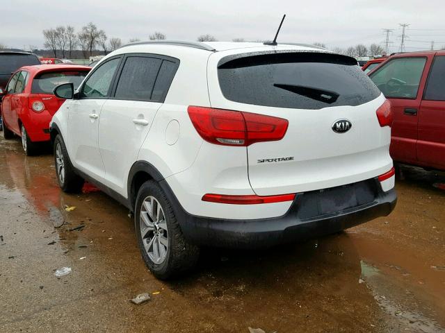 KNDPBCAC3G7845896 - 2016 KIA SPORTAGE L WHITE photo 3