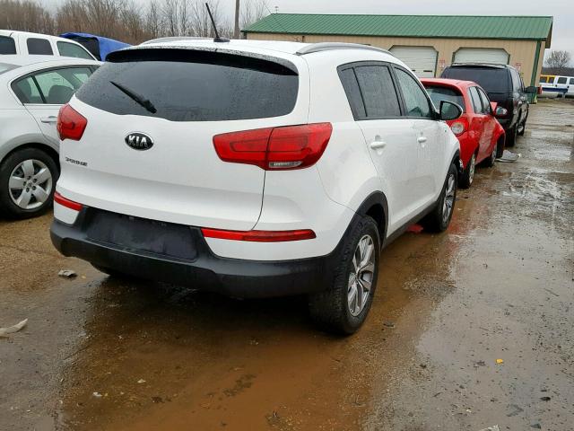 KNDPBCAC3G7845896 - 2016 KIA SPORTAGE L WHITE photo 4