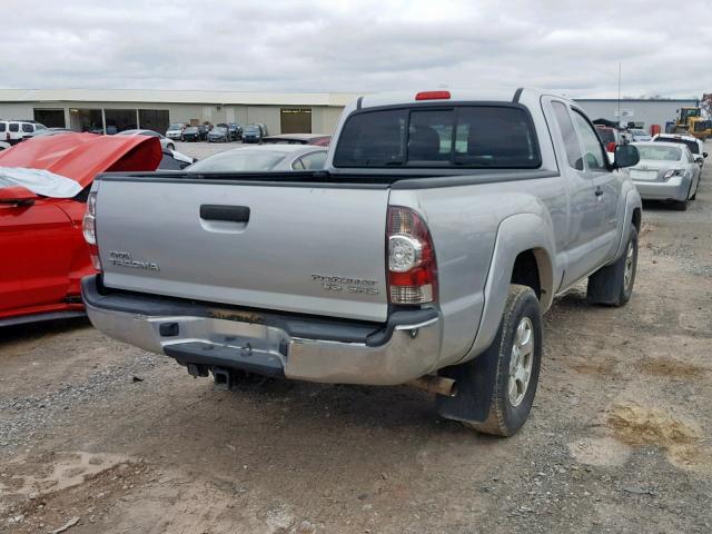 5TETU4GN8AZ730587 - 2010 TOYOTA TACOMA PRE SILVER photo 4