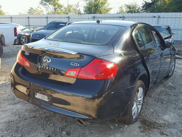 JN1DV6AR9BM450408 - 2011 INFINITI G25 BLACK photo 4