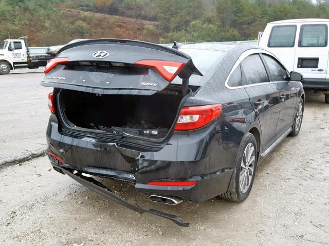 5NPE34AF3FH112438 - 2015 HYUNDAI SONATA SPO BLACK photo 4