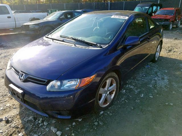 2HGFG12828H512785 - 2008 HONDA CIVIC EX BLUE photo 2