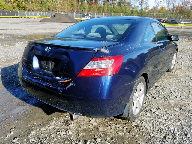 2HGFG12828H512785 - 2008 HONDA CIVIC EX BLUE photo 4