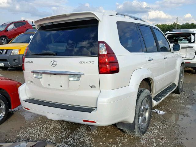 JTJBT20X780150706 - 2008 LEXUS GX 470 WHITE photo 4